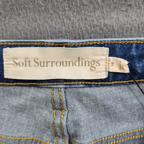 Soft Surroundings Women 12 High Rise Distressed Skinny Jeans - Picture 6 of 10